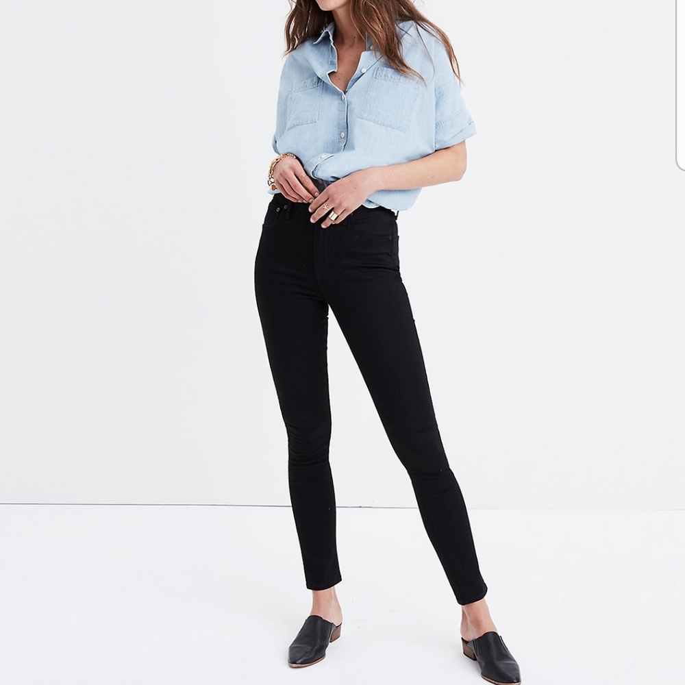 Madewell Black 10" High-Rise Skinny Jeans 